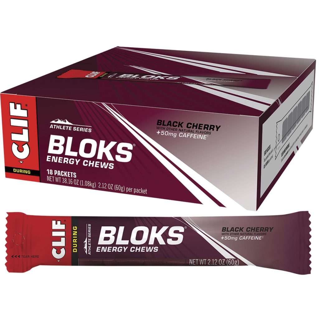 CLIF BLOKS Energy Chews: Black Cherry (with 50mg caffeine)