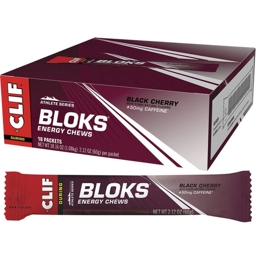 CLIF BLOKS Energy Chews: Black Cherry (with 50mg caffeine)